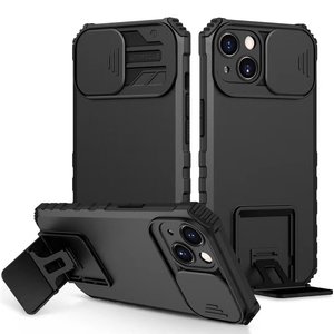 BAOHU Premium Kwaliteit Anti Shock Hoesje - Back Cover - Camerawindow met Stand Functie - Geschikt voor Samsung Galaxy A53 5G - Zwart