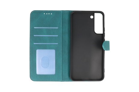 Book Case Telefoonhoesje - Portemonnee Hoesje - Geschikt voor Samsung Galaxy S22 Plus - Donker Groen