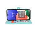 Book Case Telefoonhoesje - Portemonnee Hoesje - Geschikt voor Samsung Galaxy S22 Plus - Turquoise