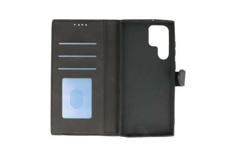 BAOHU Book Case Telefoonhoesje - Portemonnee Hoesje - Geschikt voor Samsung Galaxy S22 Ultra - Zwart