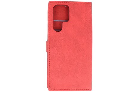 BAOHU Book Case Telefoonhoesje - Portemonnee Hoesje - Geschikt voor Samsung Galaxy S22 Ultra - Rood