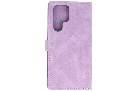 BAOHU Book Case Telefoonhoesje - Portemonnee Hoesje - Geschikt voor Samsung Galaxy S22 Ultra - Paars