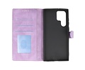 BAOHU Book Case Telefoonhoesje - Portemonnee Hoesje - Geschikt voor Samsung Galaxy S22 Ultra - Paars