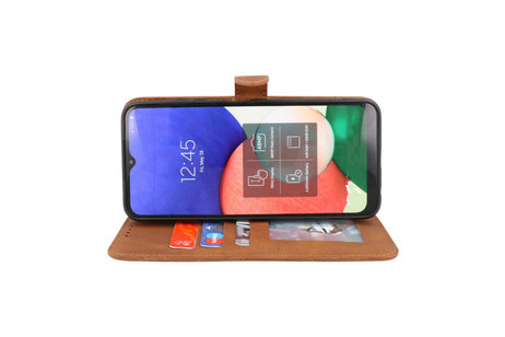 Book Case Telefoonhoesje - Portemonnee Hoesje - Geschikt voor Samsung Galaxy S22 Ultra - Bruin