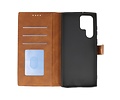 BAOHU Book Case Telefoonhoesje - Portemonnee Hoesje - Geschikt voor Samsung Galaxy S22 Ultra - Bruin