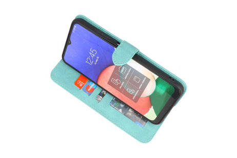 BAOHU Book Case Telefoonhoesje - Portemonnee Hoesje - Geschikt voor Samsung Galaxy S22 Ultra - Turquoise