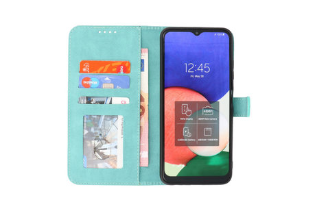 Book Case Telefoonhoesje - Portemonnee Hoesje - Geschikt voor Samsung Galaxy S22 Ultra - Turquoise