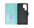 BAOHU Book Case Telefoonhoesje - Portemonnee Hoesje - Geschikt voor Samsung Galaxy S22 Ultra - Turquoise