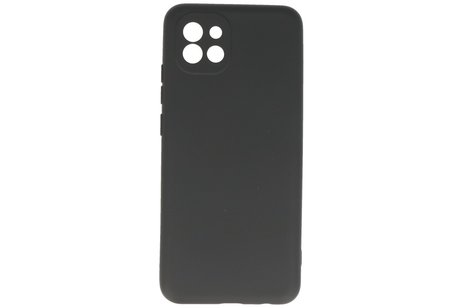 Hoesje Geschikt voor de Samsung Galaxy A03 - Fashion Color Backcover Telefoonhoesje - Zwart