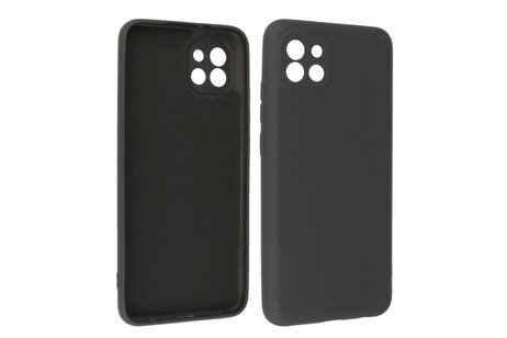 Hoesje Geschikt voor de Samsung Galaxy A03 - Fashion Color Backcover Telefoonhoesje - Zwart