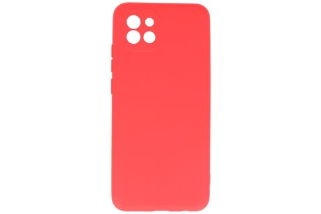 BAOHU Hoesje Geschikt voor de Samsung Galaxy A03 - Fashion Color Backcover Telefoonhoesje - Rood