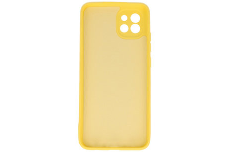 BAOHU Hoesje Geschikt voor de Samsung Galaxy A03 - Fashion Color Backcover Telefoonhoesje - Geel