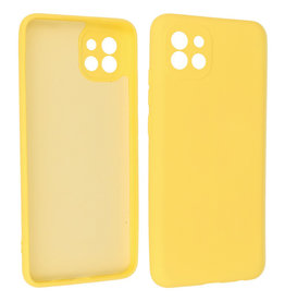 BAOHU Samsung Galaxy A03 Hoesje Fashion Backcover Telefoonhoesje Geel