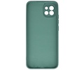 BAOHU Hoesje Geschikt voor de Samsung Galaxy A03 - Fashion Color Backcover Telefoonhoesje - Donker Groen