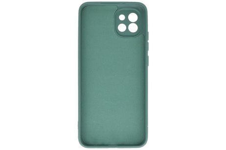 BAOHU Hoesje Geschikt voor de Samsung Galaxy A03 - Fashion Color Backcover Telefoonhoesje - Donker Groen
