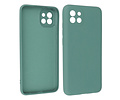 Fashion Backcover Telefoonhoesje - Color Hoesje - Geschikt voor Samsung Galaxy A03 - Donker Groen