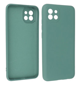 Samsung Galaxy A03 Hoesje Fashion Backcover Telefoonhoesje Donker Groen