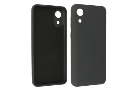 BAOHU Hoesje Geschikt voor de Samsung Galaxy A03 Core - Fashion Color Backcover Telefoonhoesje - Zwart