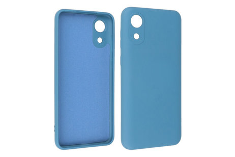 BAOHU Hoesje Geschikt voor de Samsung Galaxy A03 Core - Fashion Color Backcover Telefoonhoesje - Navy