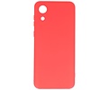 BAOHU Hoesje Geschikt voor de Samsung Galaxy A03 Core - Fashion Color Backcover Telefoonhoesje - Rood