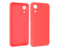 BAOHU Hoesje Geschikt voor de Samsung Galaxy A03 Core - Fashion Color Backcover Telefoonhoesje - Rood