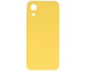 BAOHU Hoesje Geschikt voor de Samsung Galaxy A03 Core - Fashion Color Backcover Telefoonhoesje - Geel