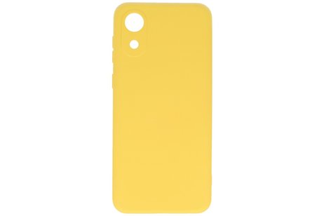 BAOHU Hoesje Geschikt voor de Samsung Galaxy A03 Core - Fashion Color Backcover Telefoonhoesje - Geel