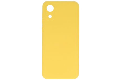 Fashion Backcover Telefoonhoesje - Color Hoesje - Geschikt voor Samsung Galaxy A03 Core - Geel