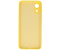 BAOHU Hoesje Geschikt voor de Samsung Galaxy A03 Core - Fashion Color Backcover Telefoonhoesje - Geel