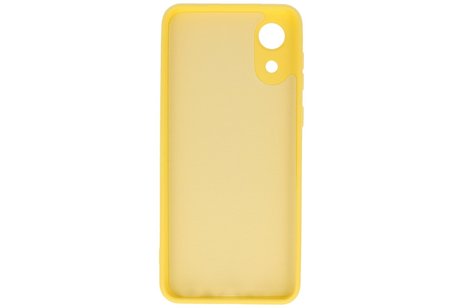BAOHU Hoesje Geschikt voor de Samsung Galaxy A03 Core - Fashion Color Backcover Telefoonhoesje - Geel