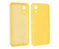 BAOHU Hoesje Geschikt voor de Samsung Galaxy A03 Core - Fashion Color Backcover Telefoonhoesje - Geel