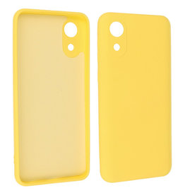 BAOHU Samsung Galaxy A03 Core Hoesje Fashion Backcover Telefoonhoesje Geel