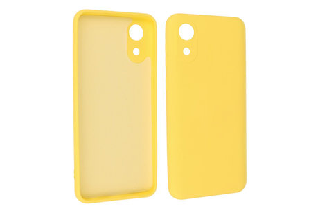 BAOHU Hoesje Geschikt voor de Samsung Galaxy A03 Core - Fashion Color Backcover Telefoonhoesje - Geel