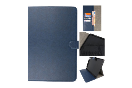 Book Case Tablet Hoesje voor iPad Pro 11 2021 - 2020 - 2018 - iPad Air 5 2022 - iPad Air 4 2020 - Navy