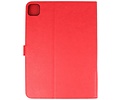 BAOHU Book Case Tablet Hoesje - Hoesje Geschikt voor iPad Pro 11 2021 - 2020 - 2018 - iPad Air 5 2022 - iPad Air 4 2020 - Rood