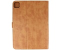 BAOHU Book Case Tablet Hoesje - Hoesje Geschikt voor iPad Pro 11 2021 - 2020 - 2018 - iPad Air 5 2022 - iPad Air 4 2020 - Bruin