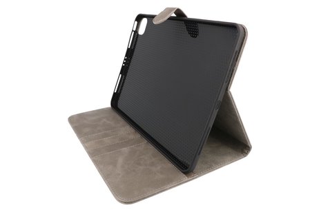 Book Case Tablet Hoesje voor iPad Pro 11 2021 - 2020 - 2018 - iPad Air 5 2022 - iPad Air 4 2020 - Grijs