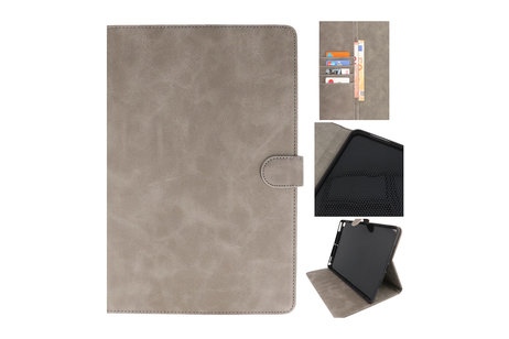 BAOHU Book Case Tablet Hoesje - Hoesje Geschikt voor iPad Pro 11 2021 - 2020 - 2018 - iPad Air 5 2022 - iPad Air 4 2020 - Grijs