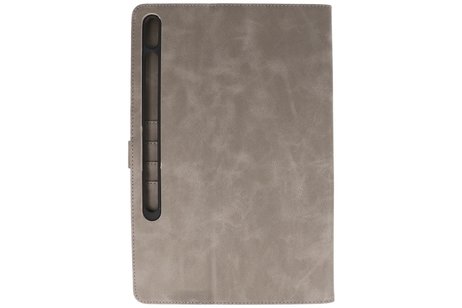 BAOHU Book Case Tablet Hoesje - Hoesje Geschikt voor Samsung Galaxy Tab S8 - Tab S7 - Grijs