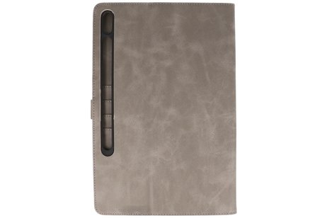 Book Case Tablet Hoesje voor Samsung Galaxy Tab S8 - Tab S7 - Grijs