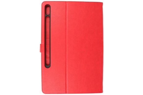 BAOHU Book Case Tablet Hoesje - Hoesje Geschikt voor Samsung Galaxy Tab S8 Plus - Tab S7 Plus - Rood