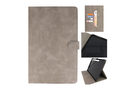 Book Case Tablet Hoesje voor Samsung Galaxy Tab S8 Plus - Tab S7 Plus - Grijs