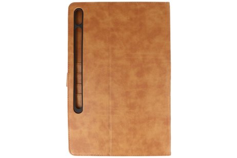 BAOHU Book Case Tablet Hoesje - Hoesje Geschikt voor Samsung Galaxy Tab S8 Ultra - Bruin