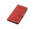 Snake Bookstyle Wallet Case Hoesjes voor Galaxy S8 Rood