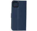 BAOHU Zakelijke Book Case Telefoonhoesje - Portemonnee Hoesje - Geschikt voor iPhone 14 - Navy