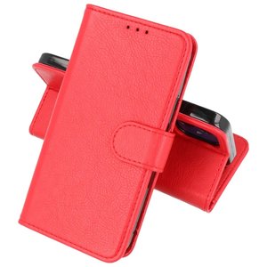 Zakelijke Book Case Telefoonhoesje - Portemonnee Hoesje - Geschikt voor iPhone 14 - Rood