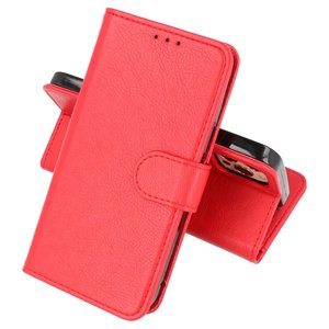 Zakelijke Book Case Telefoonhoesje - Portemonnee Hoesje - Geschikt voor iPhone 14 Pro Max - Rood