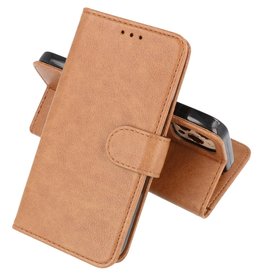 BAOHU iPhone 14 Pro Max Hoesje Book Case Telefoonhoesje Bruin