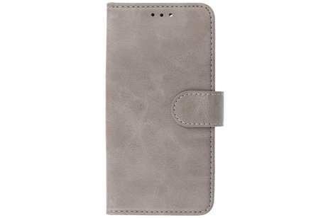 BAOHU Zakelijke Book Case Telefoonhoesje - Portemonnee Hoesje - Geschikt voor iPhone 14 Plus - Grijs