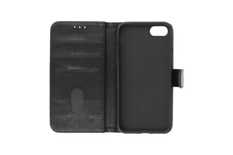 BAOHU Zakelijke Book Case Telefoonhoesje - Portemonnee Hoesje - Geschikt voor iPhone 8 Plus  & iPhone 7 Plus - Zwart